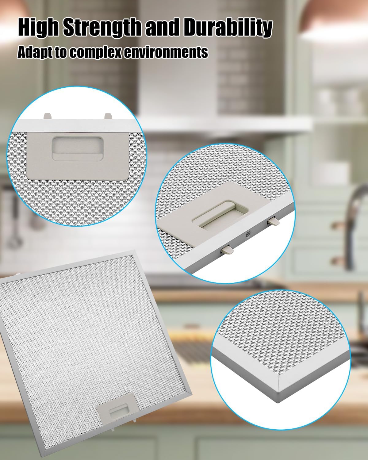 2 PCS WB02X27207 Range Hood Grease Filters Compatible with GE Extractor Hood JVX5300BJ1TS JVX5300DJ1BB, Range Hood Oil Filters Replace 4463981 AP6039217 PS11771771 EAP11771771, 13.75''x13.75''