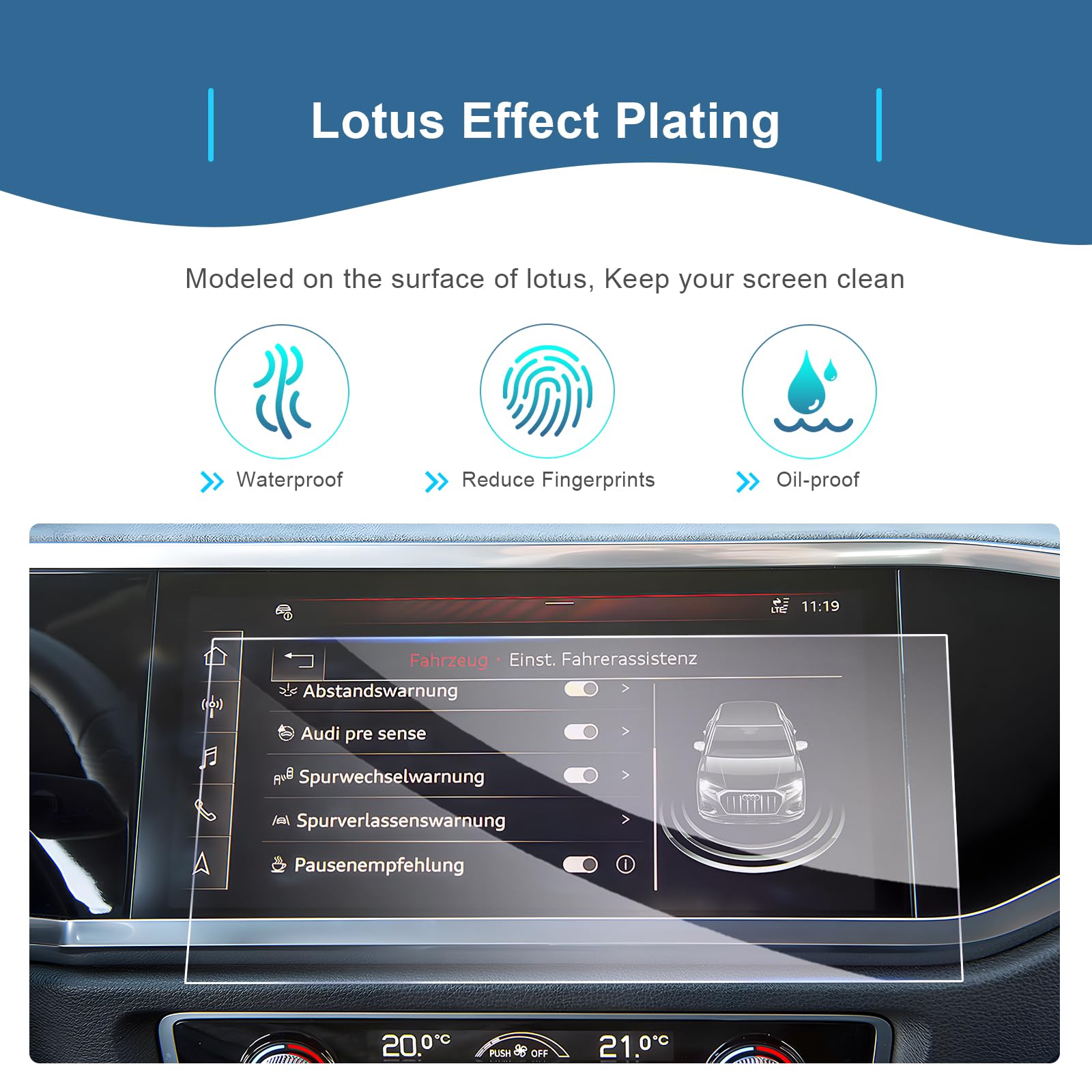 Protection Écran Verre Trempé 9H Pour Audi Q3 F3 10.25" Virtual Cockpit 2019-2024 - Film Anti-Rayures, Anti-Chocs, Compatible Q3 Sportback