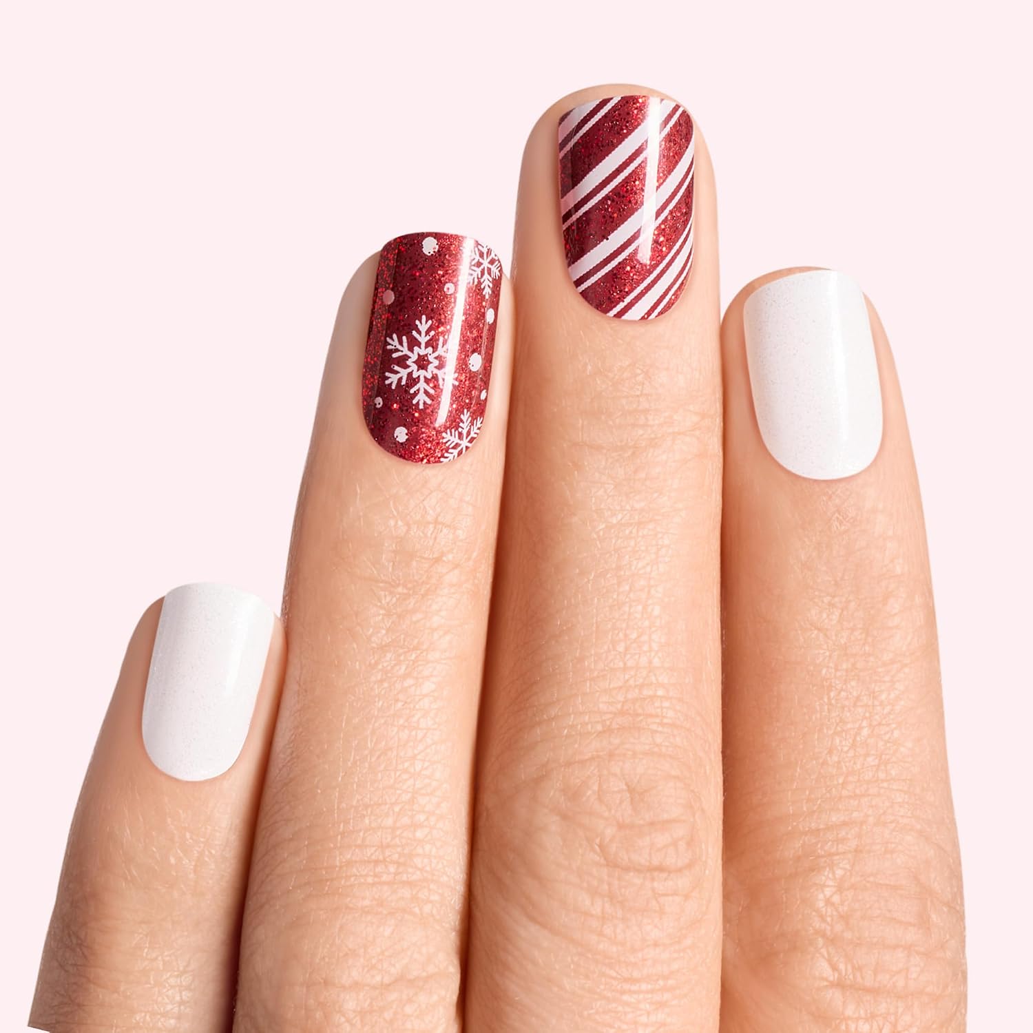 Dashing Diva Glaze Nail Strip Set - Gift Wrapped - Long Lasting, Chip Resistant, Semi-Cured Gel Nail Strips - Gel Set - 4-Piece Manicure Kit with 32 Strips