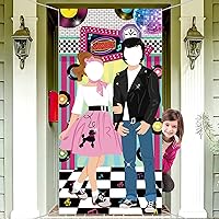 Vista 8 de Irenare 50s Party Decorations for Parties, Large 50's Photo Diner Backdrop, Back to 50's Rock and Roll Banner Backdrop, 1950's Background Photo