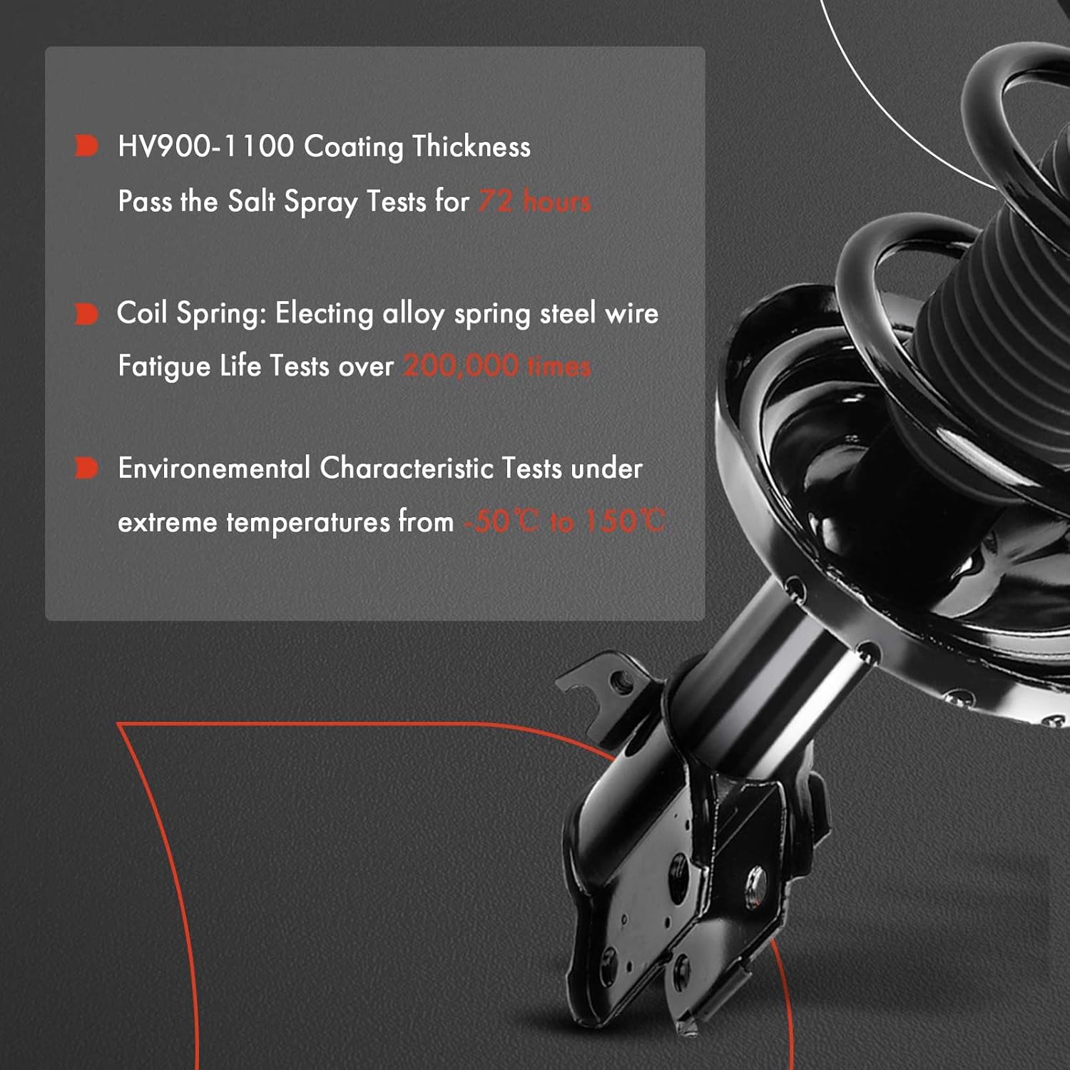 A-Premium Front Strut Assembly Compatible with Subaru Legacy 2005 2006 2007 2008 2009-2x Replacement Suspension Complete Strut Shock Absorber with Coil Spring