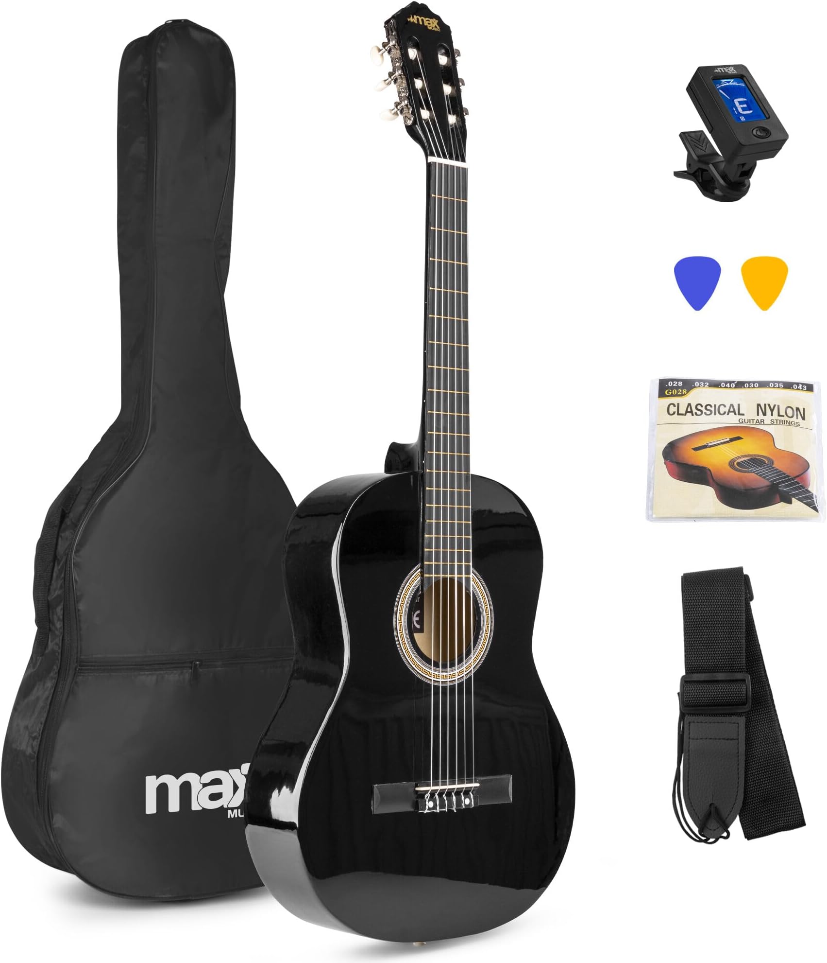 Capodastre Pour Guitare Acoustique Et électrique, Ukulélé, Basse, Banjo Avec Médiators (noir