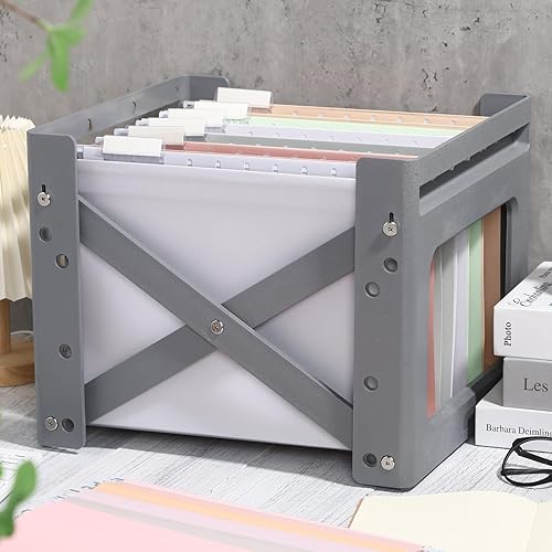 Miniatura 5 de Carpetas colgantes de capacidad extra con pestañas, paquete de 48 carpetas colgantes reforzadas tamaño carta, expansión resistente de 2 pulgadas,