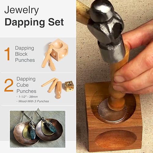 Miniatura 4 de sixcow Kit de herramientas de herrería para principiantes - Aprendiz de herrería de platería Juego de herramientas para hacer joyas