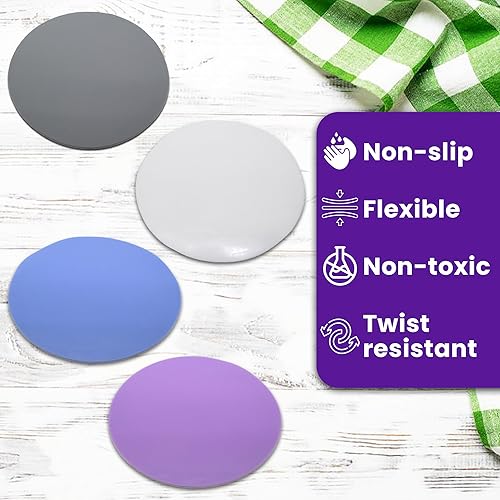 Miniatura 3 de Almohadillas para abridor de tarros (paquete de 4) Pinzas redondas antideslizantes para tarros, tapas y botellas Abretapas de silicona multiusos