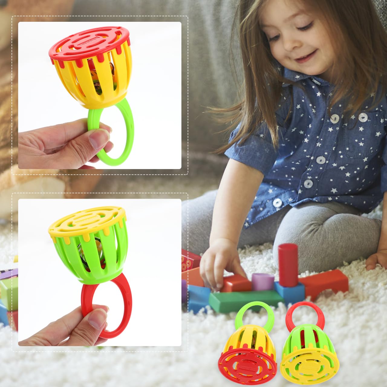 ibasenice Cascabeles de Madera Cascabeles - 3 Uds Cascabeles de Arcoíris Jingle Stick Agitador Sonajero Bebé Campanas de Enfermería Instrumentos Musicales de Percusión de Mano ibasenice Cascabeles de Madera Cascabeles - 3 Uds Cascabeles de Arcoíris Jingle Stick Agitador Sonajero Bebé Campanas de Enfermería Instrumentos Musicales de Percusión de Mano
