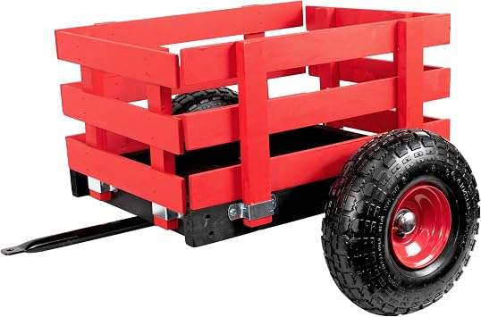 Gener8 Tricycle Trailer in Classic Red Easy Attachment Durable Design Inflatable Tires 44 lbs Weight Capacity Perfect for Hauling Toys Picnic Supplies and Outdoor Adventures Ages 3-7