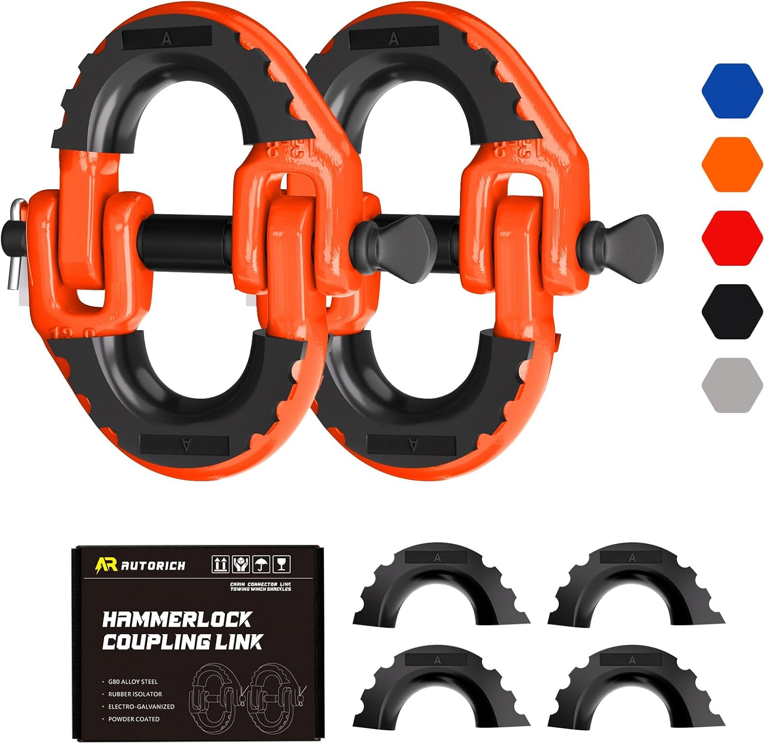 AUTORICH Safety Chain Connector Link, 1/2IN Tow Hitch