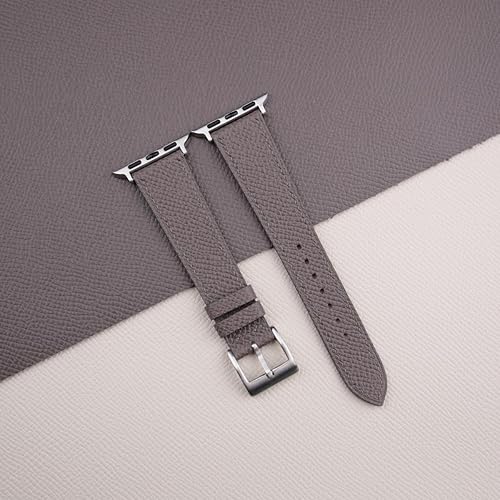 Miniatura 2 de Bands Compatible with Apple Watch Band 49mm 45mm 44mm 42mm 41mm 40mm 38mm Men Woman Epsom Leather Wristband Replacement Band Compatible with Series