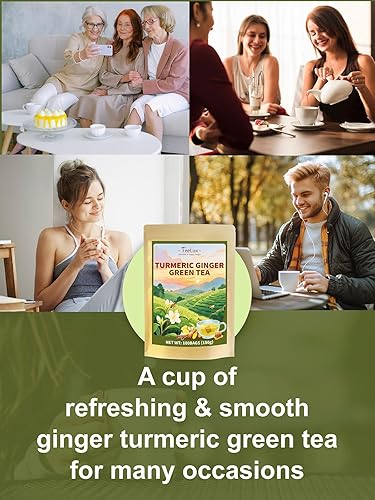 Vista 69 de TeeLux Bolsas de té verde, té verde puro natural, súper antioxidante, cafeinado, 100 bolsas de té para apoyar la salud general