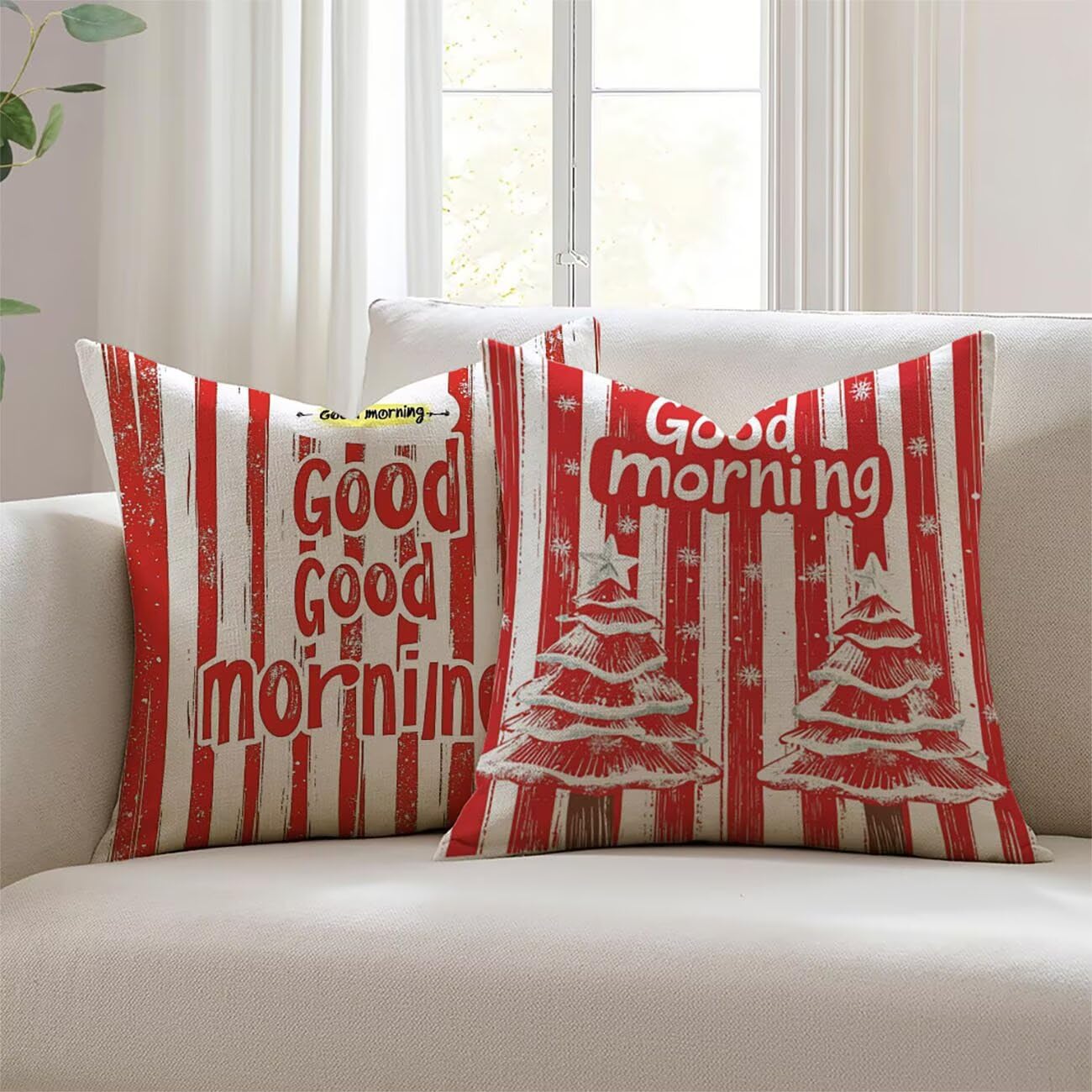 Coussin canapé extérieur imperméable pour Noël