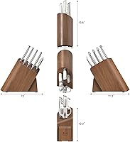 Vista 3 de Cangshan HELENA Series Juego de cuchillos forjados de acero alemán (7 piezas, blanco)