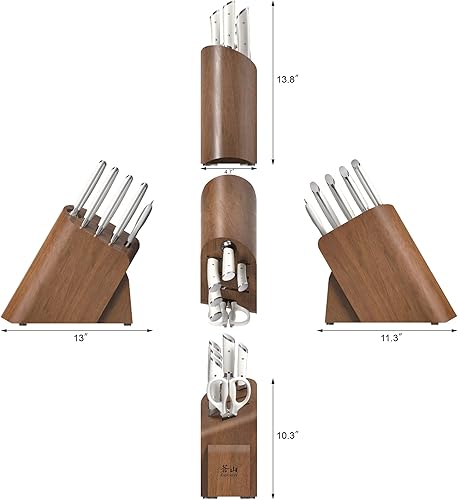 Miniatura 3 de Cangshan HELENA Series Juego de cuchillos forjados de acero alemán (7 piezas, blanco)