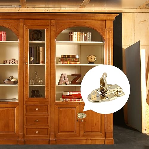 Miniatura 7 de Zorfeter 8 piezas de cierre de cerrojo de pico de pato estilo retro dorado pestillo de palanca con agujero para candado para caja de joyería,