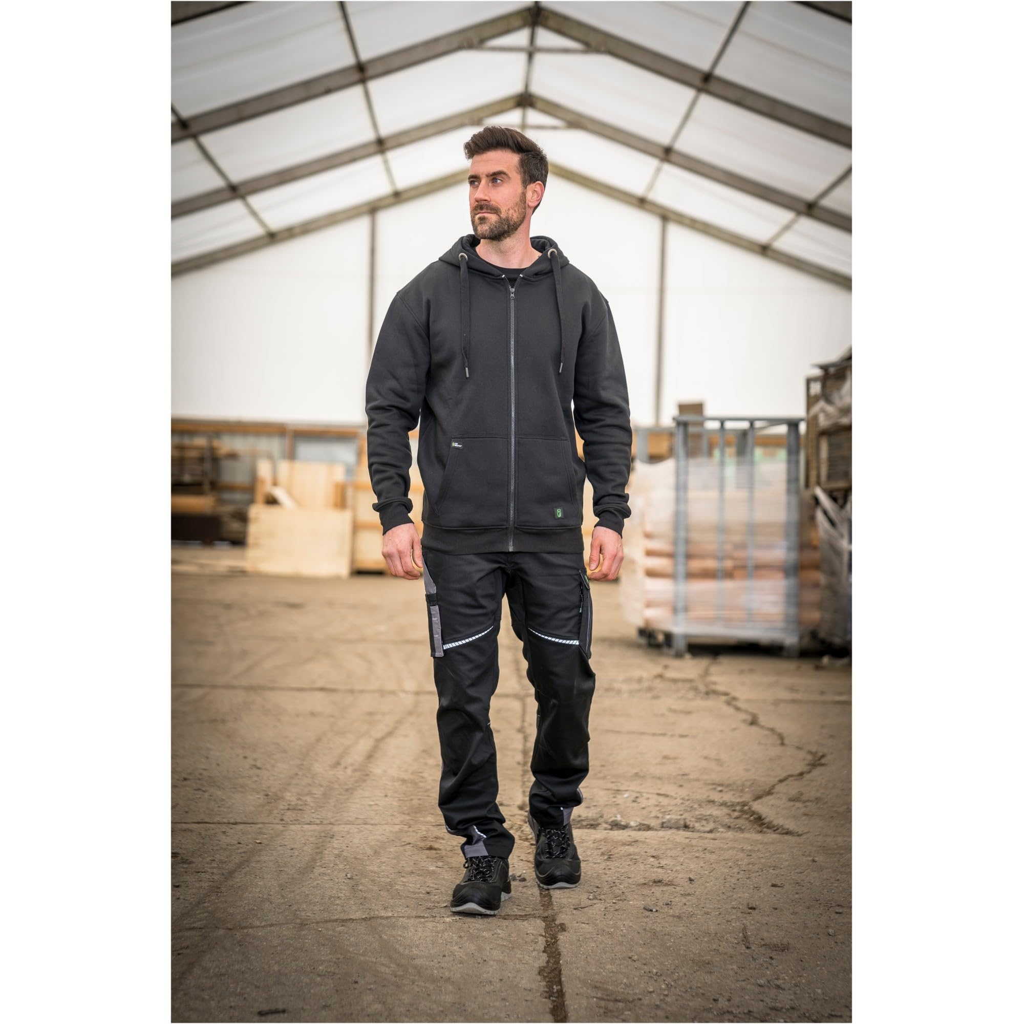 Leibwächter Flex-Line Stretch Arbeitshose, Handwerker Hose, Arbeitsbekleidung atmungsaktiv, ohne Knietaschen
