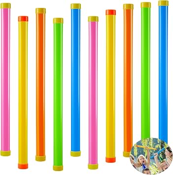 Chivao 10 Pack Groan Tube Noise Maker Sticks - Funny Sound Tubes, Novelty Party Favors for Kids, Christmas, Birthday, Pranks & Outdoor Games Vivid