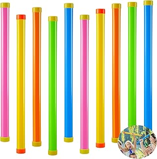 Chivao 10 Pack Groan Tube Noise Maker Stick Novelty Toy Tube Multi Color Funny Sound Tube Party Favors Christmas Operation for Child, 5 Colors