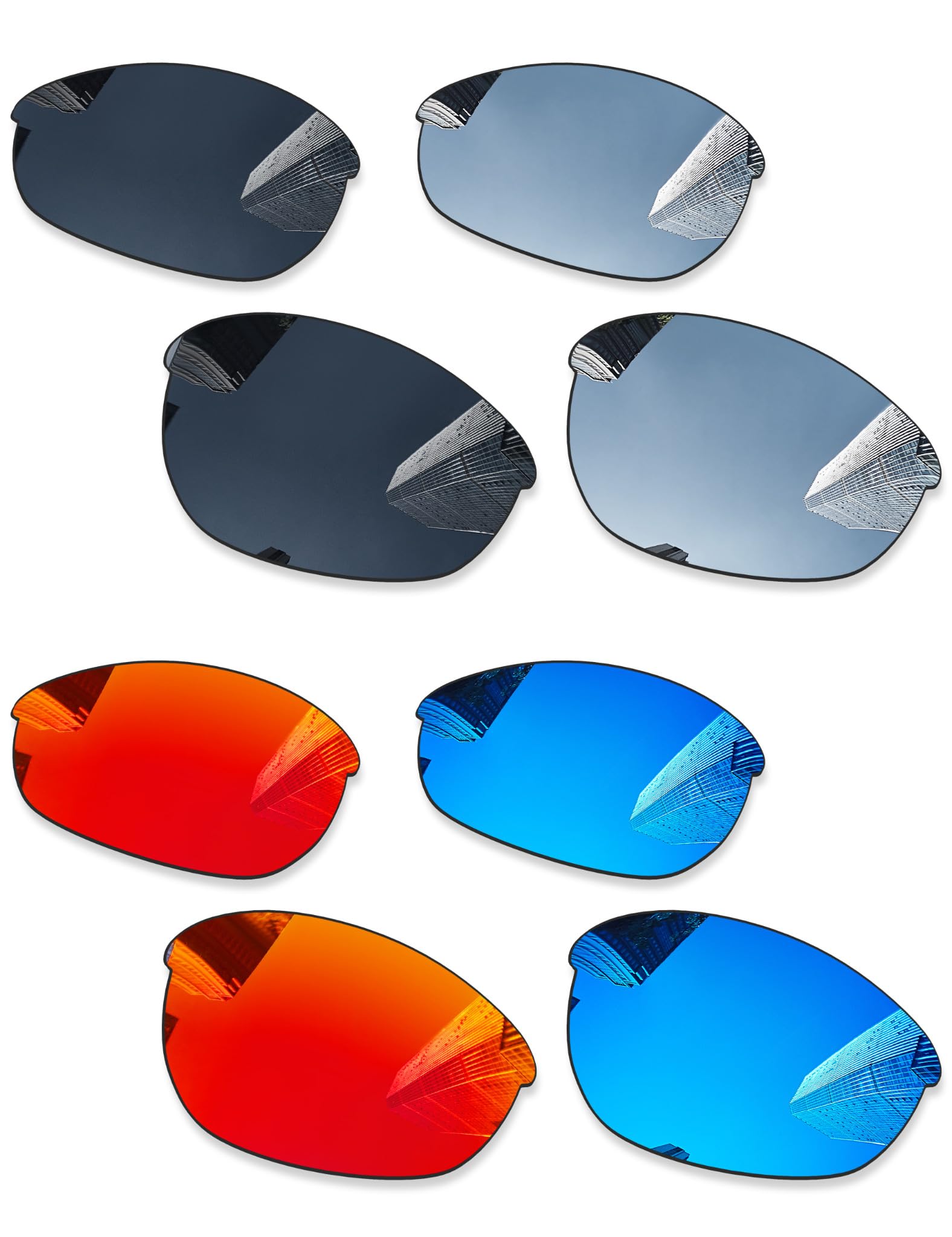 Verres Oakley Half Jacket 2.0 de rechange - Pack de 4 paires multicolores - 8