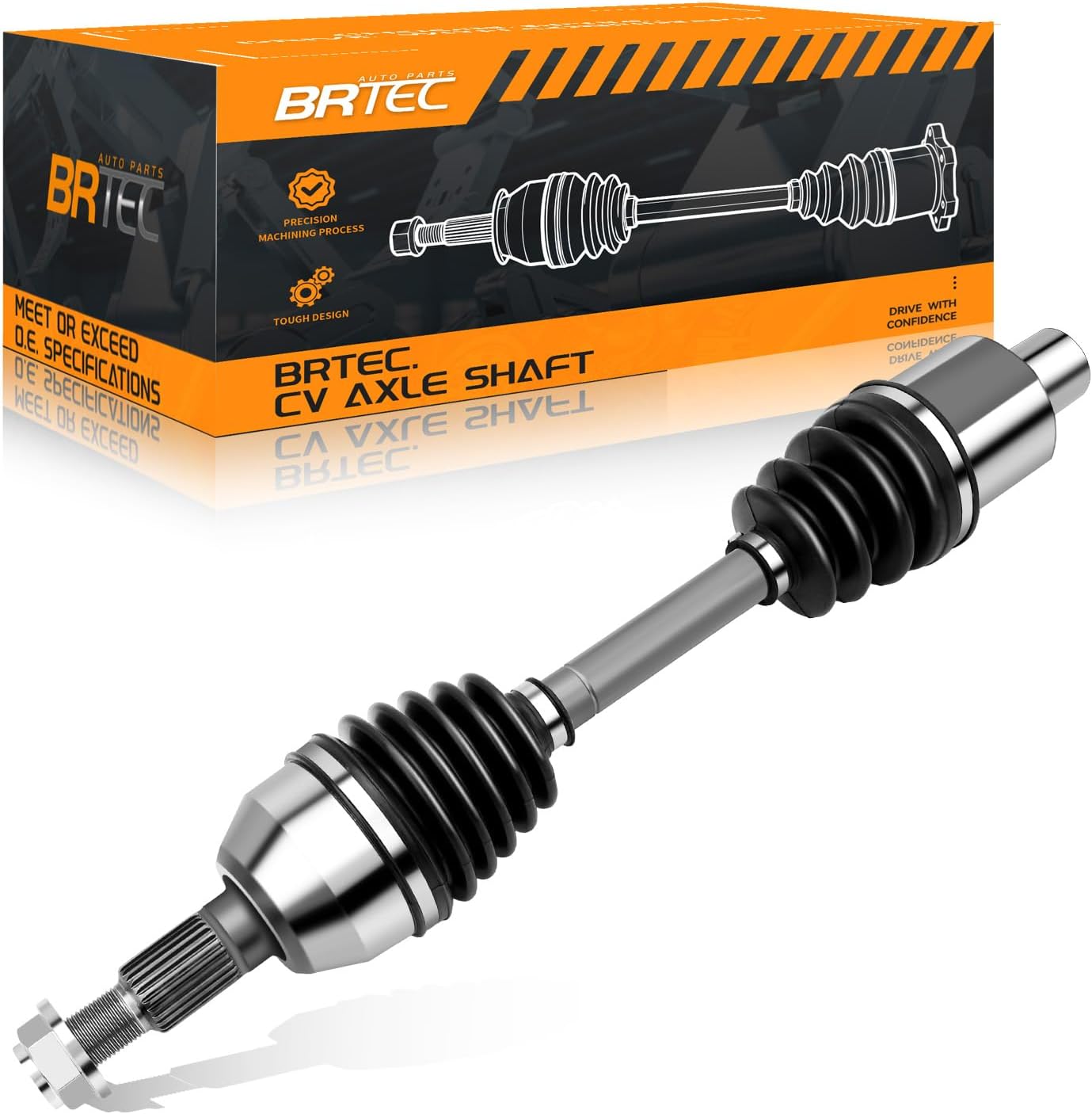 Front CV Axle Shaft Assembly Compatible with Chevrolet Equinox 2010-2016 L4 2.4L, GMC Terrain 2010-2016 L4 2.4L - Passenger Side, Replace# 66-1517, NCV10642, 15934402, 20906475