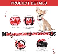 Vista 209 de Unique Style Paws - Collar rosa con hebilla de metal, duradero y lindo para perros pequeños a grandes