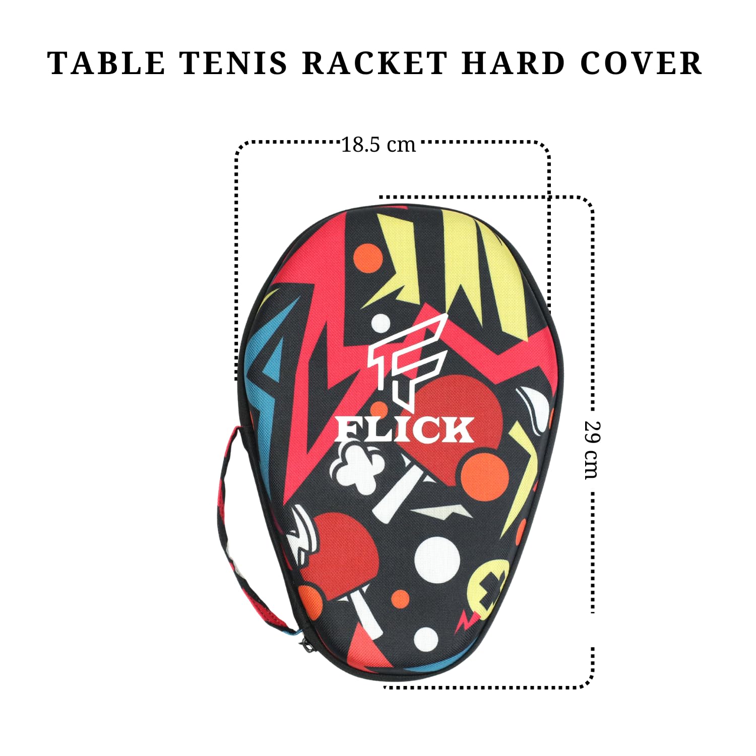FLICK Fusion Table Tennis Racket Hard Case/Cover - Shockproof Protective EVA-PU Round Case | Stylish & Durable Cover for TT Paddles | Lightweight, Scratch-Resistant Design 4