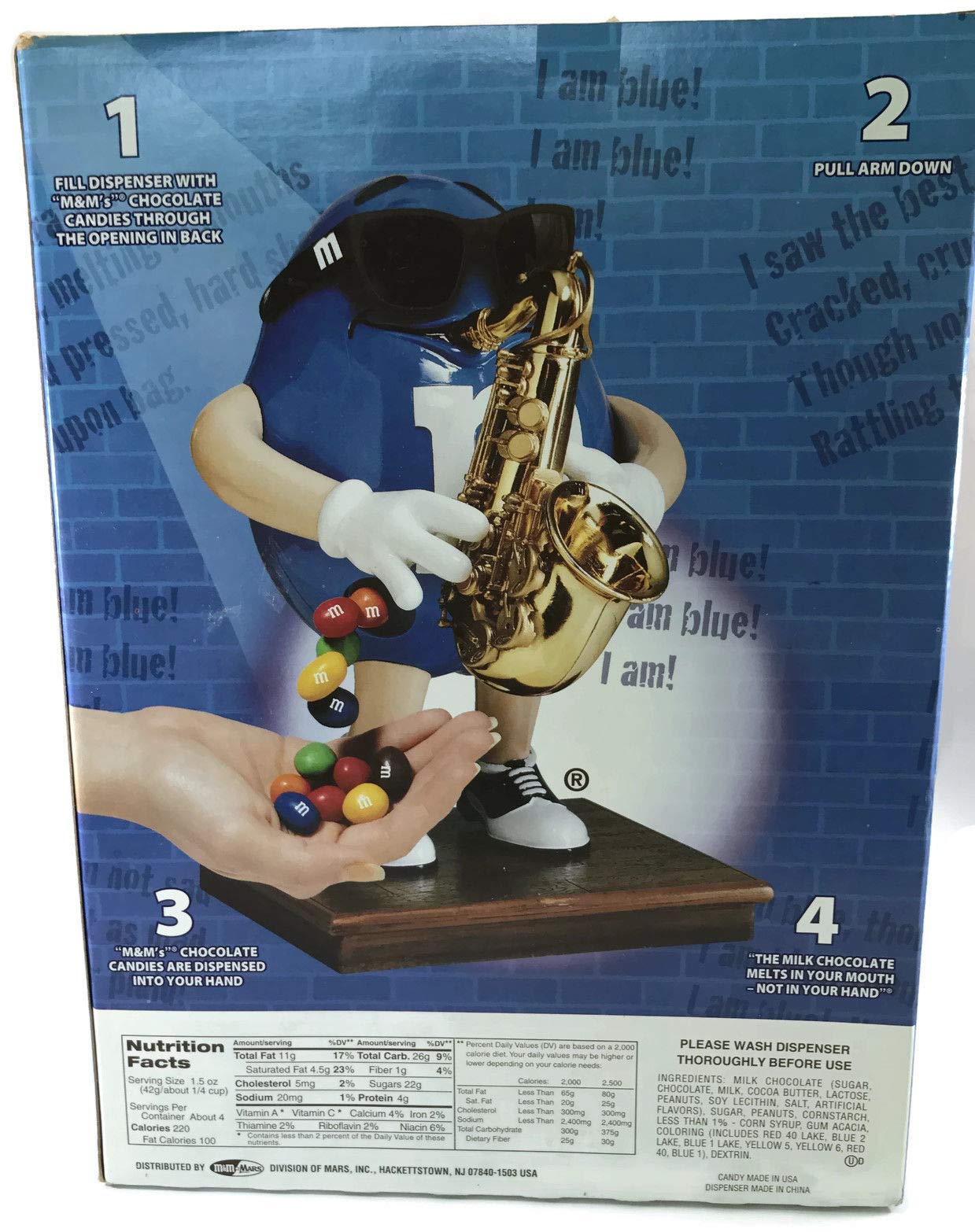 M&M'S DISPENSER COLLECTOR SERIES LIMITED BLUES CAFE EDITION by M & M's
