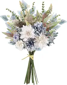 Buquê de flores artificiais falsas para decoração, arranjos florais de seda, flores falsas, plantas, buquês de noiva, mesas, centros de mesa para decoração de casa rústica, vaso interno, decoração de