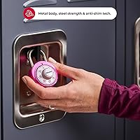 Vista 4 de Candado rosa con combinación Master Lock 1530DPNK de la Fundación de Investigación sobre el Cáncer de Mama, Rosado, 1530DPNK