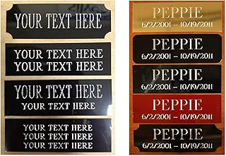 Custom Personalized Name Plates, Solid Brass Engraved Plaque, Aluminum Fantasy Sport Engraved/Etched, Identification Tag with Adhesive, Holes for Mounting 1”x3”/1”x4”