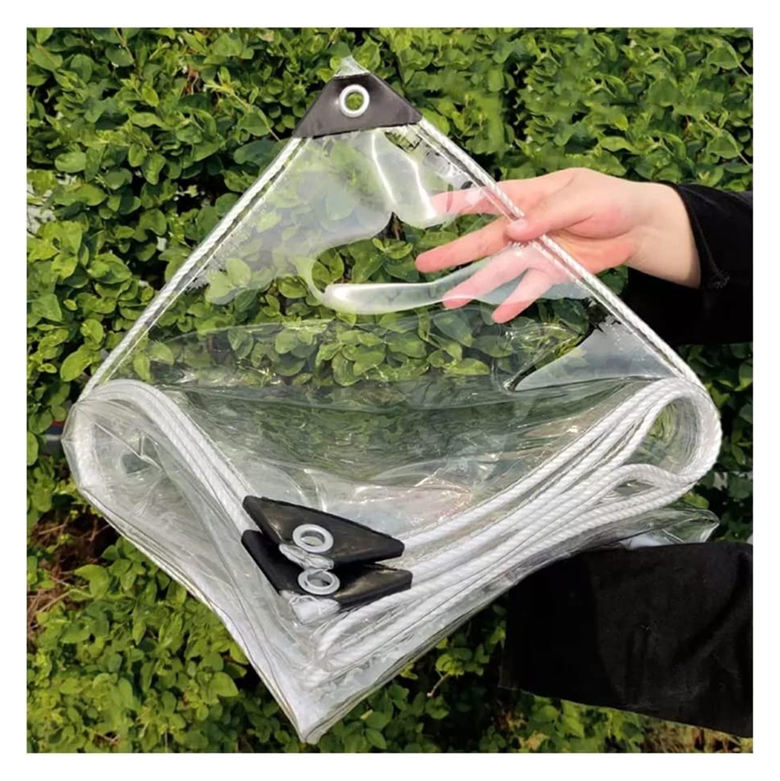 Lona transparente a prueba de agua con polivinilo a prueba de rasgaduras para toldo