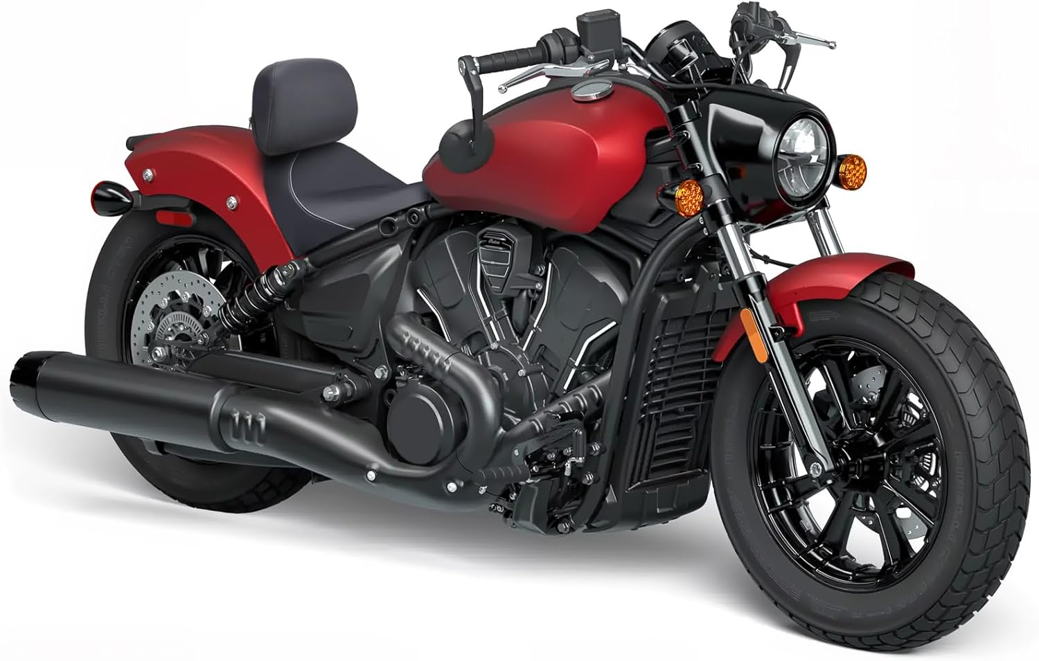 Comfort Driver Backrest for Indian Scout Sixty/Bobber/Classic 2025 Motorcycle Rider Back Rest Solo Seat Front Sissy Bar Backrest Pad, Black