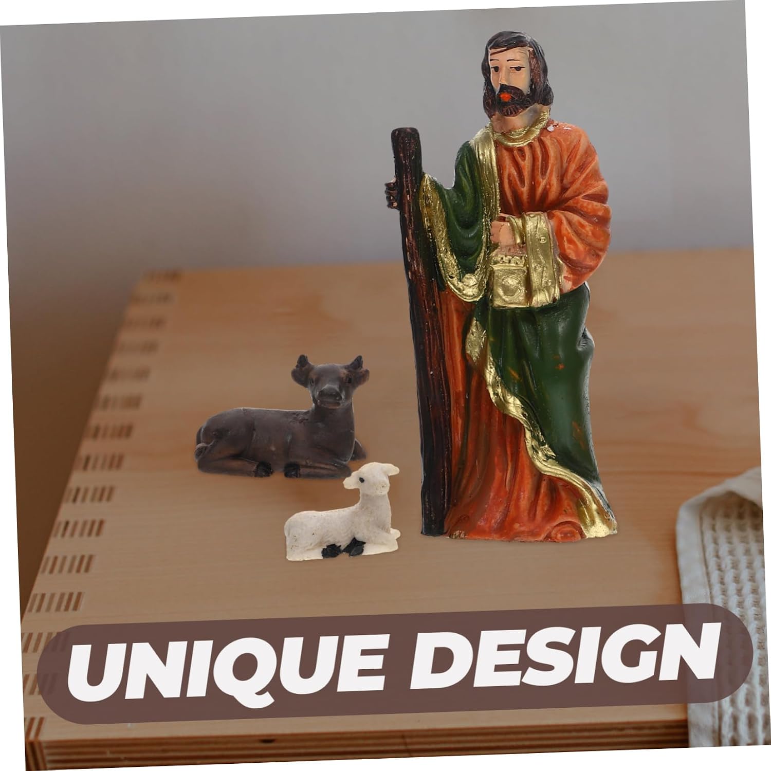 Unomor 1set Nativity Story Statue Christmas Decoration for Tabletop Jesus Figurines for Religious Home Decor Ornaments