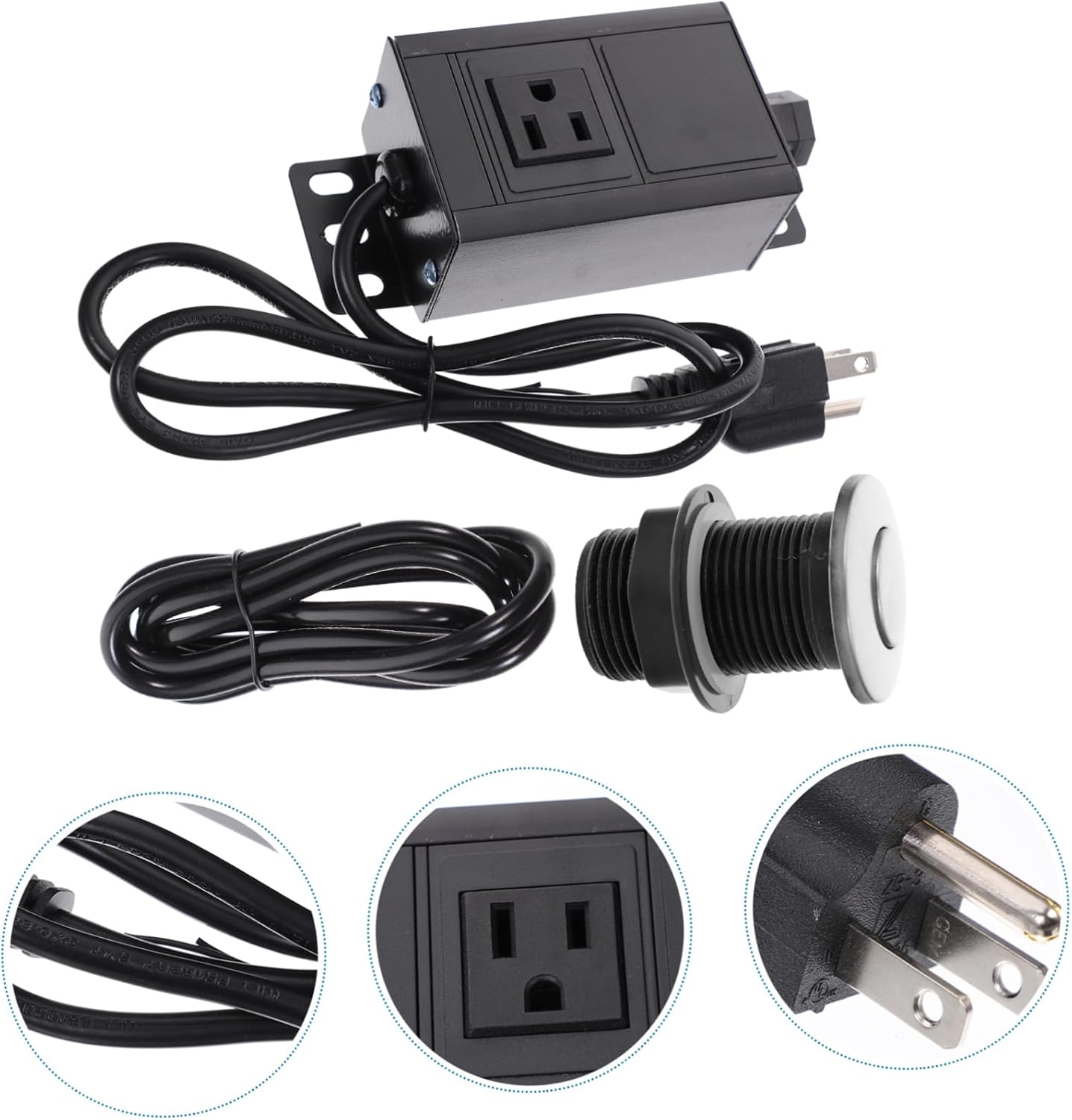 Vaguelly 1set Garbage Disposal Air Kit Module Easy Install Replacement for Waste Disposer Compatible Brands Us