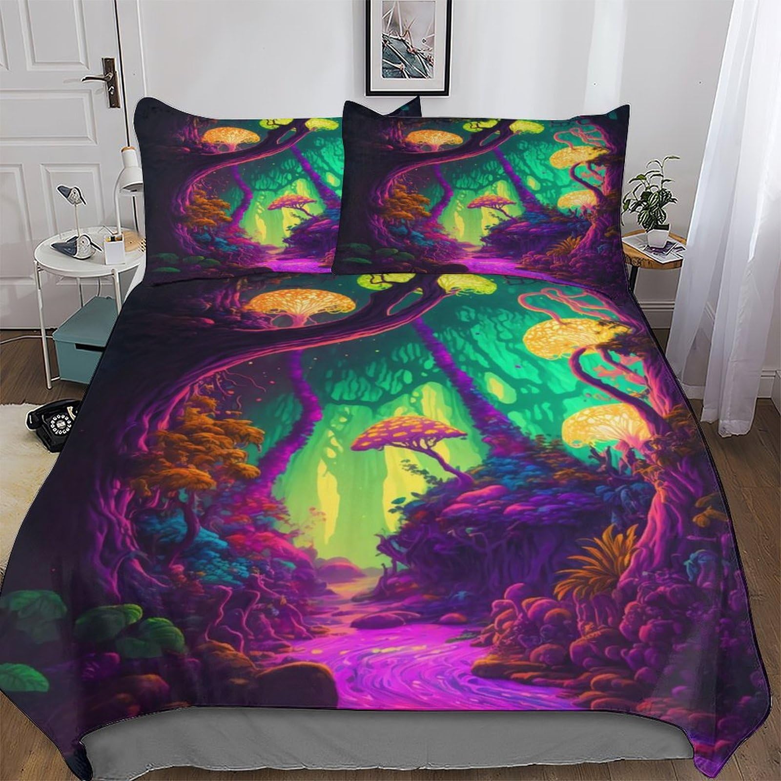 Housse de couette jungle 3D King pour relooker une chambre de fille ou garçon avec style