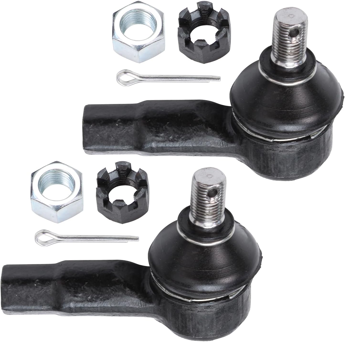 Detroit Axle - Pair (2) Front Outer Tie Rod Ends Replacement for 1995-2002 Suzuki Esteem - [1996-1997 Suzuki Swift]