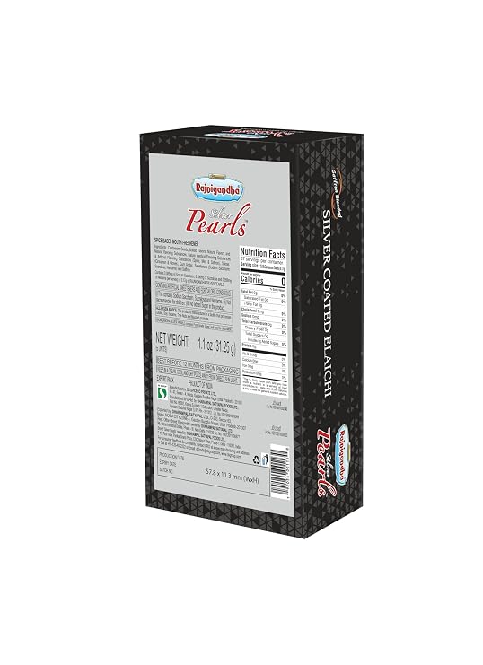 Rajnigandha Silver Pearls Export Pack (Pack of 5) | Premium Mint with Silver Coated Elaichi | DS Group Authenticated | Saffron Blended Indian Mouth Freshner