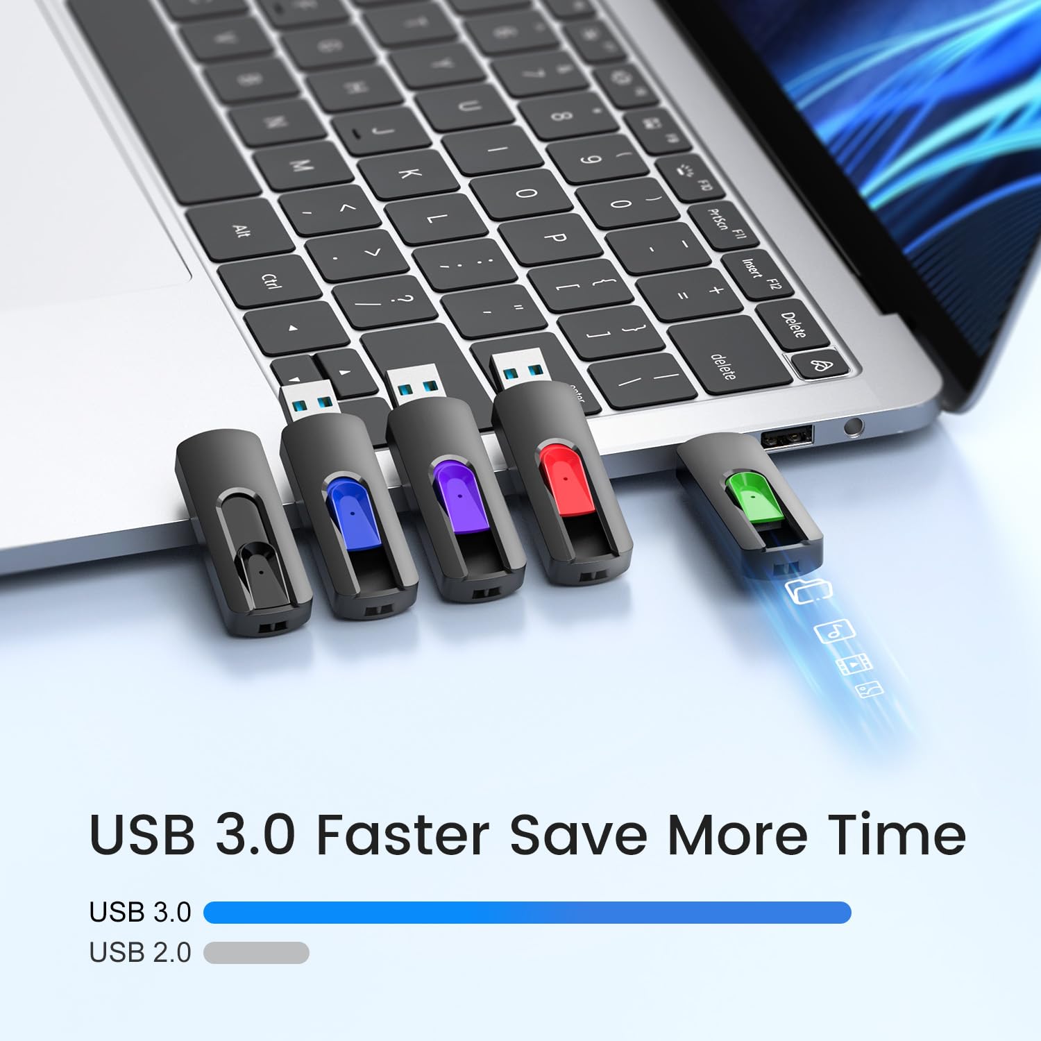 Vansuny chiavette usb 32 gb 5-Piece, Vansuny USB 3.0 32GB Pendrive con design retrattile, Flash Drive 32 Giga, penna usb per Laptop PC Desktop