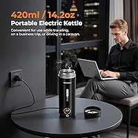 Vista 2 de Narcissus P420 Hervidores Eléctricos de Viaje, Hervidor Eléctrico Portátil de 400 Vatios Pequeño para Ebullición Rápida, 420ml / 14.2oz, Diseño