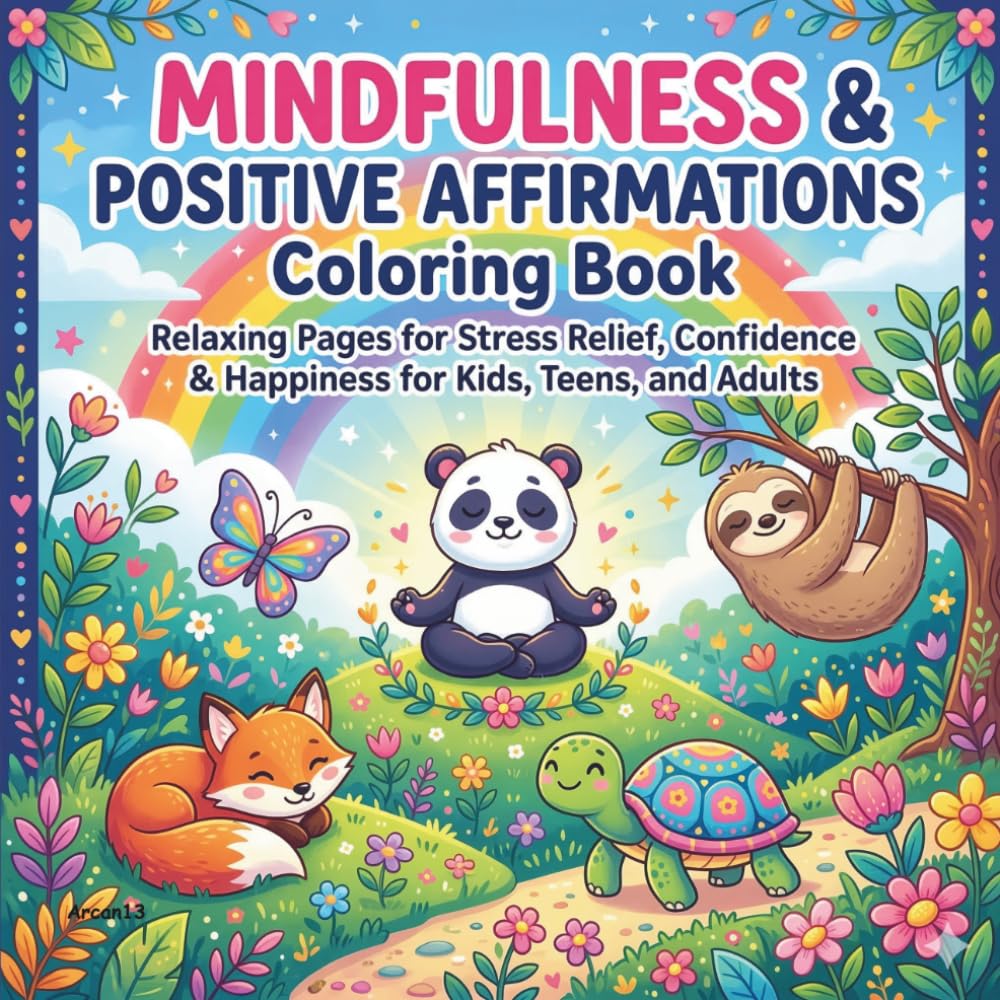 Mindfulness & Positive Affirmations Coloring Book for Kids, Teens, and Adults