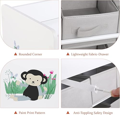 Miniatura 6 de Organizador de almacenamiento de juguetes, almacenamiento de juguetes con estantería para niños y 9 contenedores de almacenamiento, organizadores de