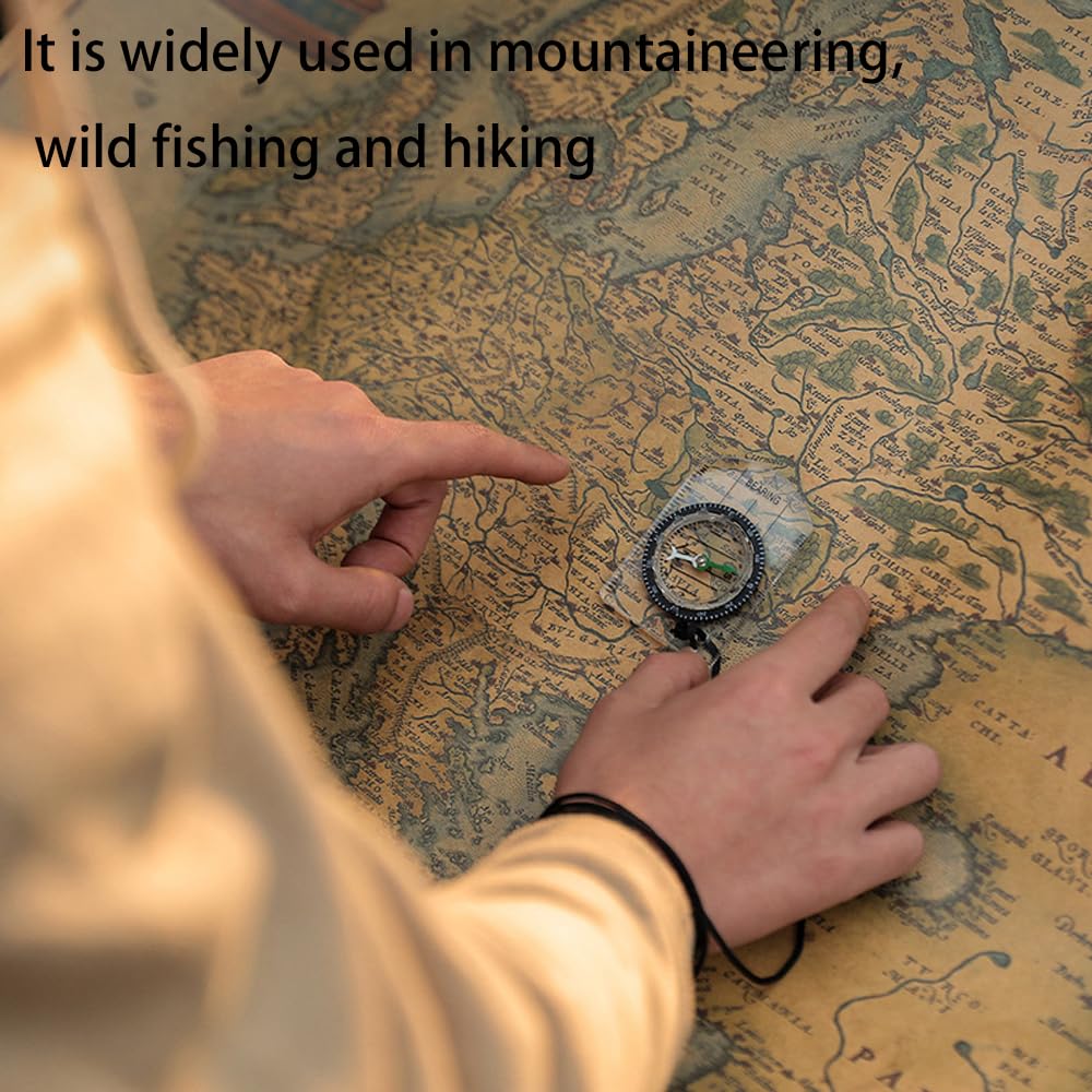 BOSOIRSOU 12pcs Orienteering Compass Set - Waterproof, Map Compass for Hiking, Backpacking, Camping, Kids, Travelling - Image 5
