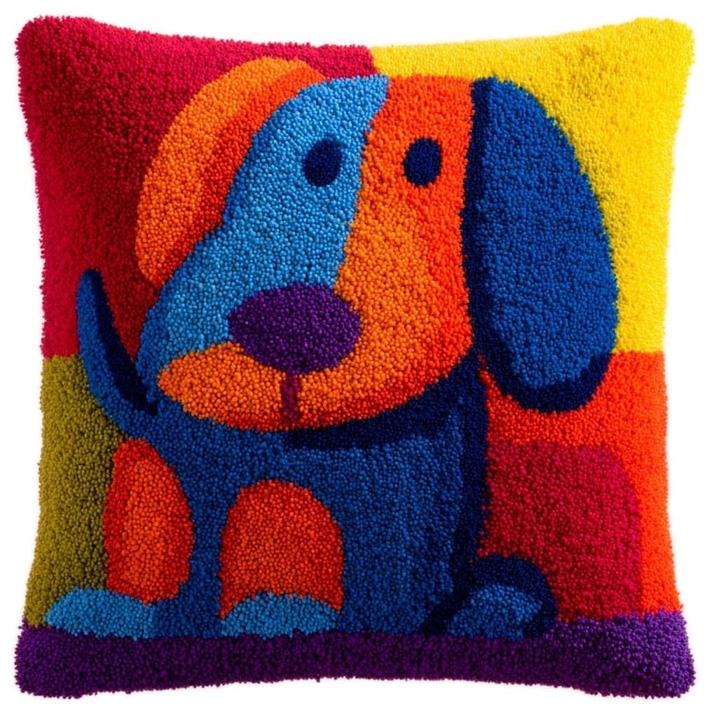 AxiangziK Latch Hook Cushion Kits,Cartoon Puppy
