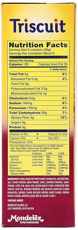 Galletas Triscuit Fire Roasted Tomato & Olive Oil, 9 oz (Pack de 12) miniatura 3