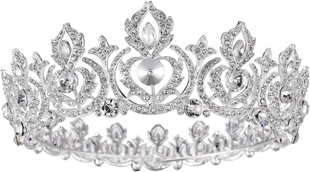 Eseres Women Tiaras and Crowns Full Round Birthday Crown Pageant Crown