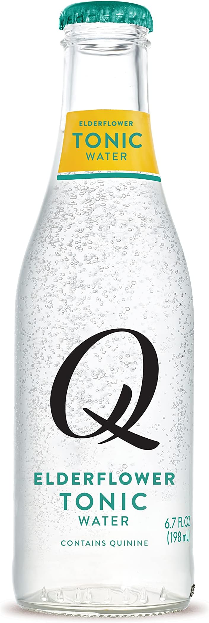 Q Mixers Elderflower Tonic Water, Premium Cocktail Mixer Made with Real Ingredients, 6.7 Fl oz, 24 Bottles