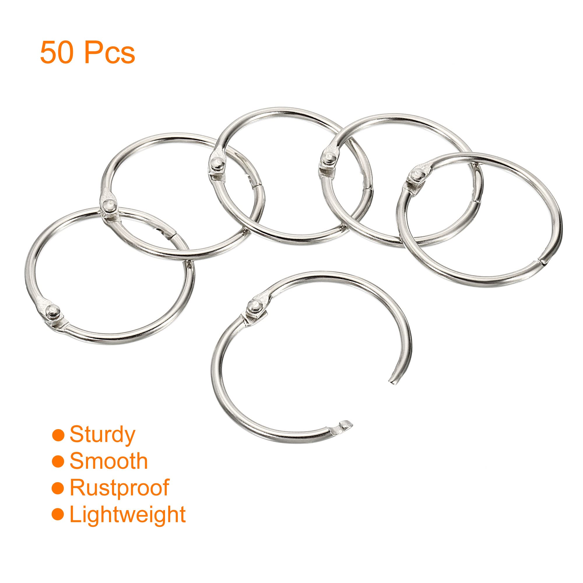 Anneaux De Reliure,100 Pièces Anneaux De Livre En Métal Anneau Classeur De Feuilles Mobiles Avec