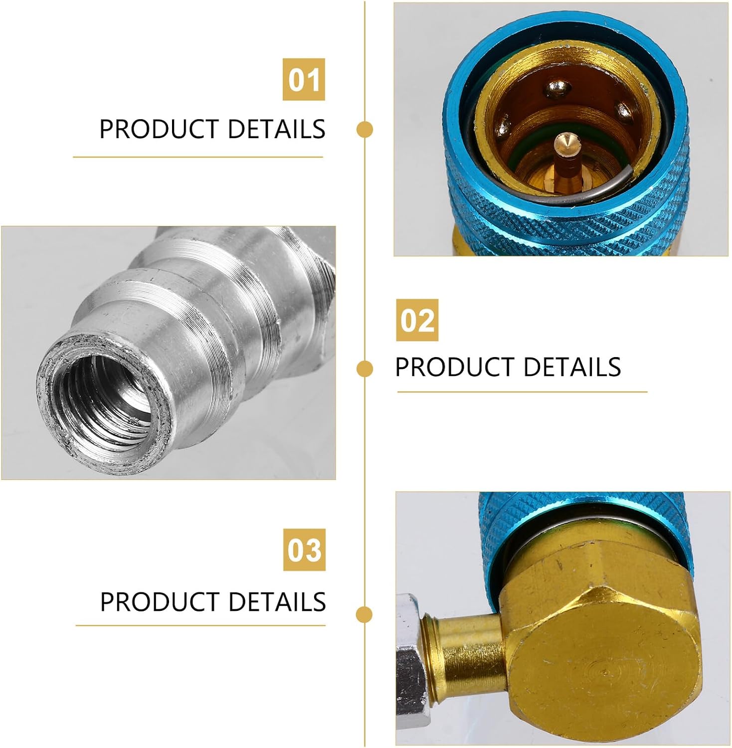 R1234yf Adapter and Low Side Quick Coupler Aluminum Connector for Car Ac Charging and Recharging