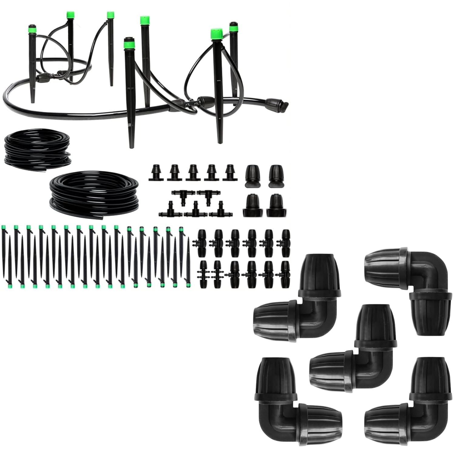 CARPATHEN Drip Irrigation System - Adjustable Premium Garden Watering Kit for Raised Beds, Yards & Lawns - Includes 5/16" Drip Irrigation Parts
