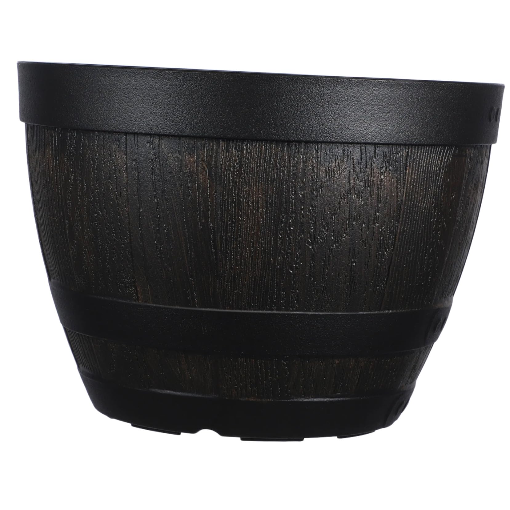 Jardinière tonneau plastique imitation bois grande capacité extérieur fenêtre anti-fissure