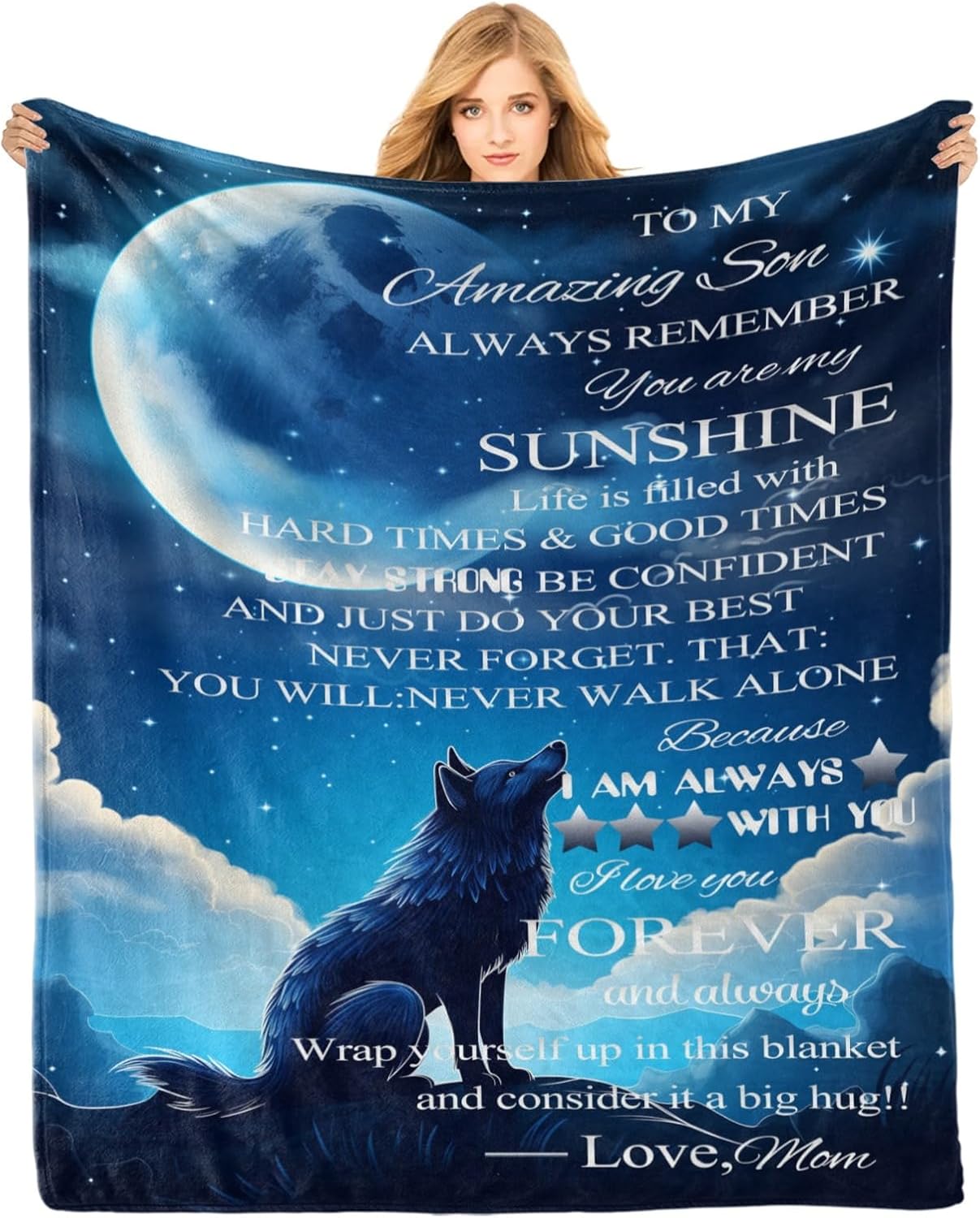 Deer Flannel Throw Blanket, 50×60in - 340GSM Cozy Lightweight Thick Camo Buck Deer Animal Print Blanket - Christmas Birthday Gifts for Women, Men and Kids Bedroom Living Room Couch Sofa Decor